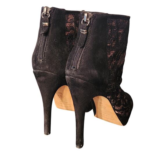 Via Spiga Size 8 Evanna Lace Peep Toe Booties - Picture 5 of 7